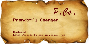 Prandorfy Csenger névjegykártya